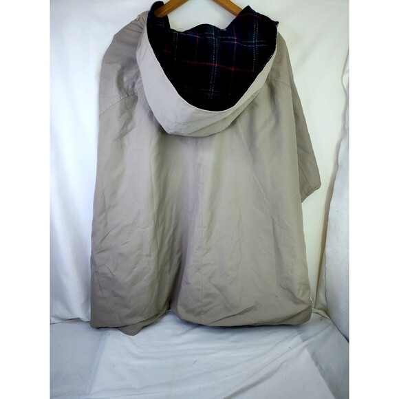Vtg London Fog Women's Reversible Hoodie CapePoncho Plaid Wool Blend Coat Size M - Picture 9 of 12